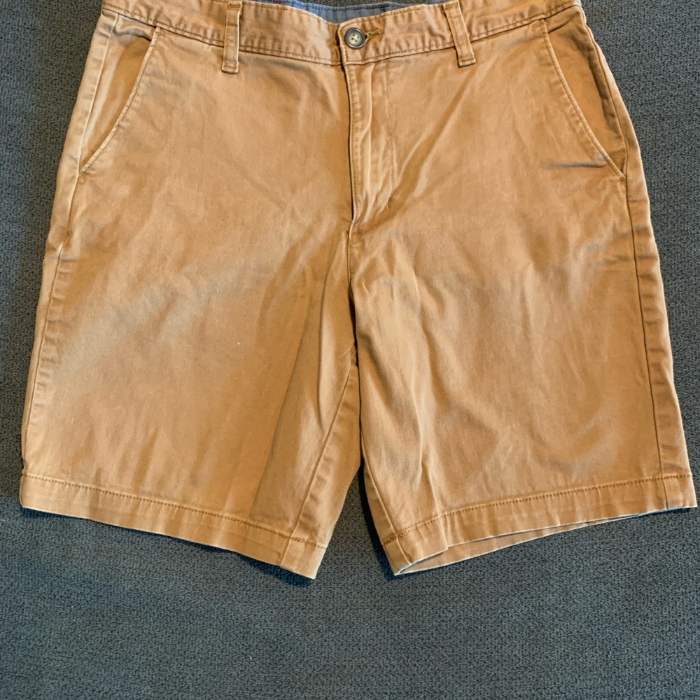 George Tan Flat Front Shorts Classic Style
